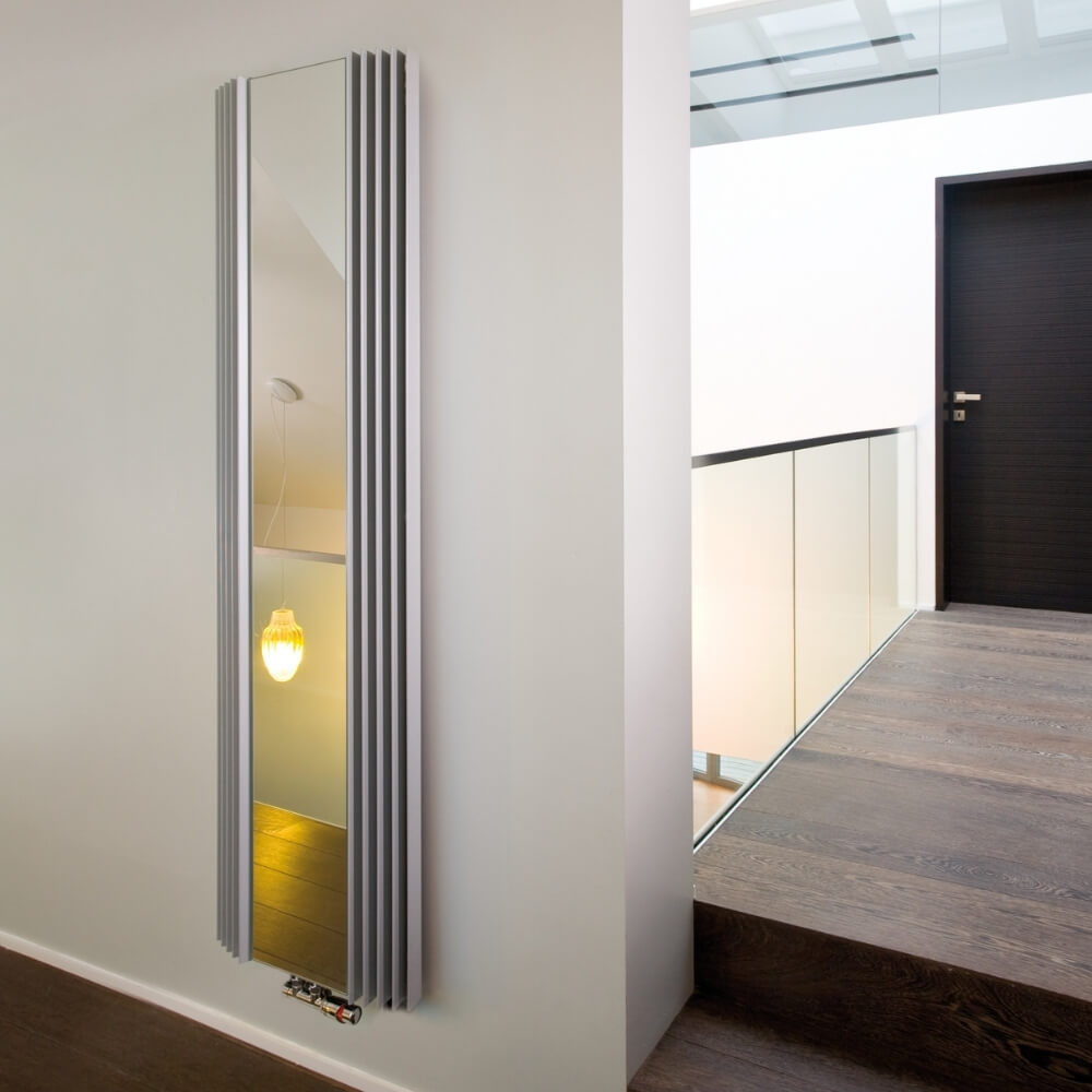 Modern Column Radiator with a mirror in the front