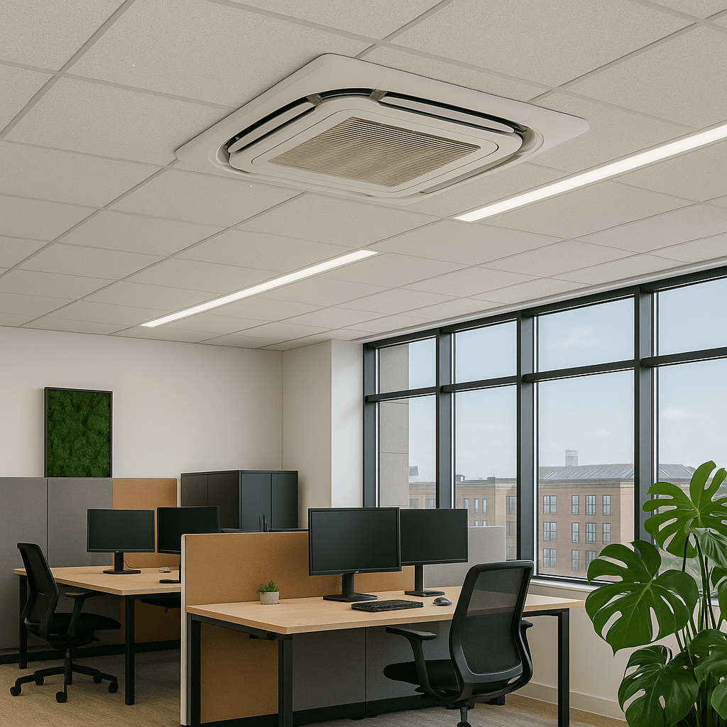 Ceiling Cassette in office block