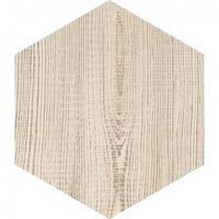 Almond colour wood effect tile in Hexagonal shape