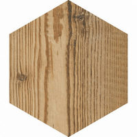 Honey colour wood effect tile in Hexagonal shape