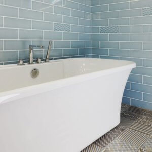 Buy Essence bath with tap ledge sideview