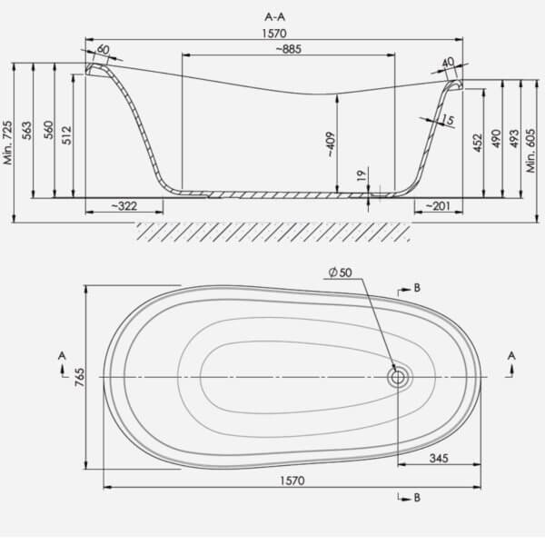 Windsor Bathtub dimensions