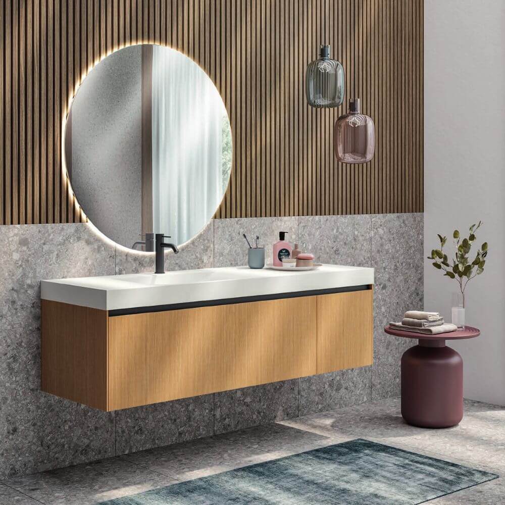 Tricot_wood_Bathroom_unit_with_front_in_Satin_Rovere_oro_wood_And_Ego_Backlit_mirror