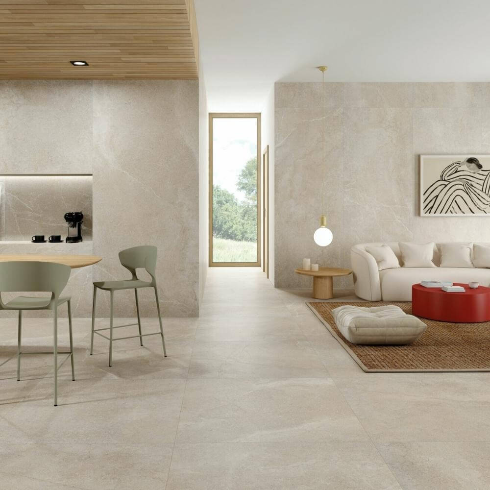 Lucca Beige in living room