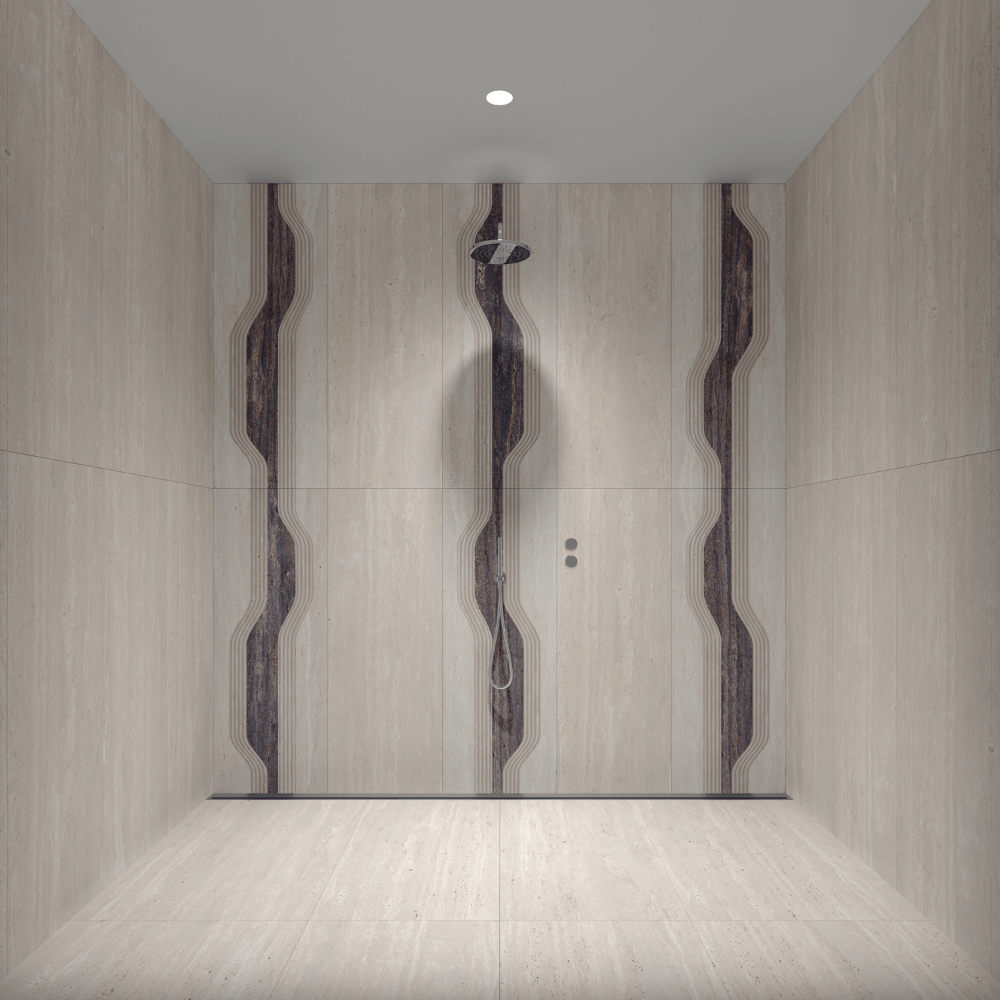 Travertino Decor tiles in bathroom