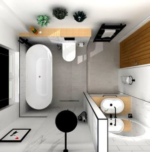 overview of 4D bathroom design service 