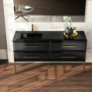 Mako 01- 1600 Vanity & basin overhead view