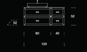 Mako 05 - 1200 Vanity and countertop basin dimentions