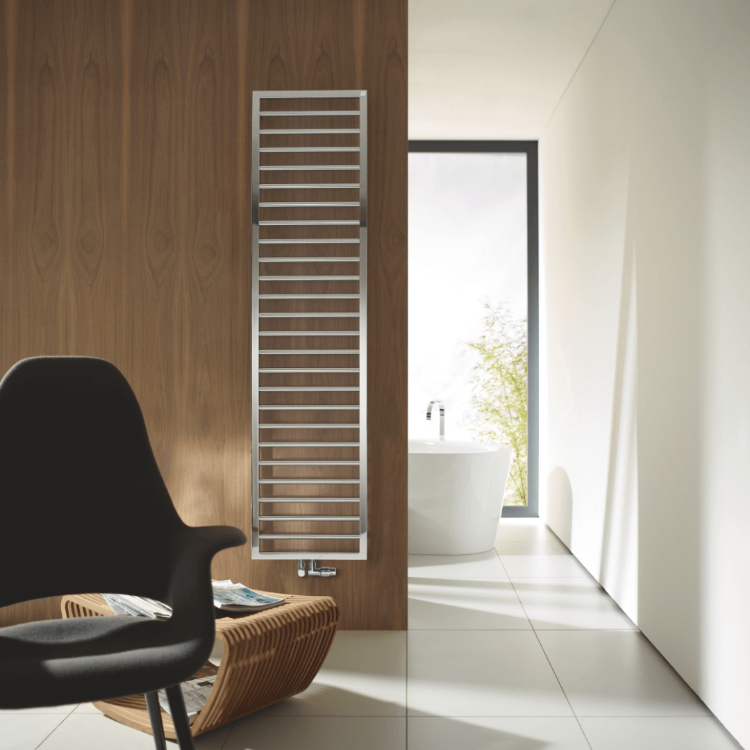 Chrome Subway Electric Radiator in home